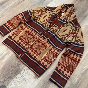 Sun + Stone Multicolor Tribal Knit Cardigan
